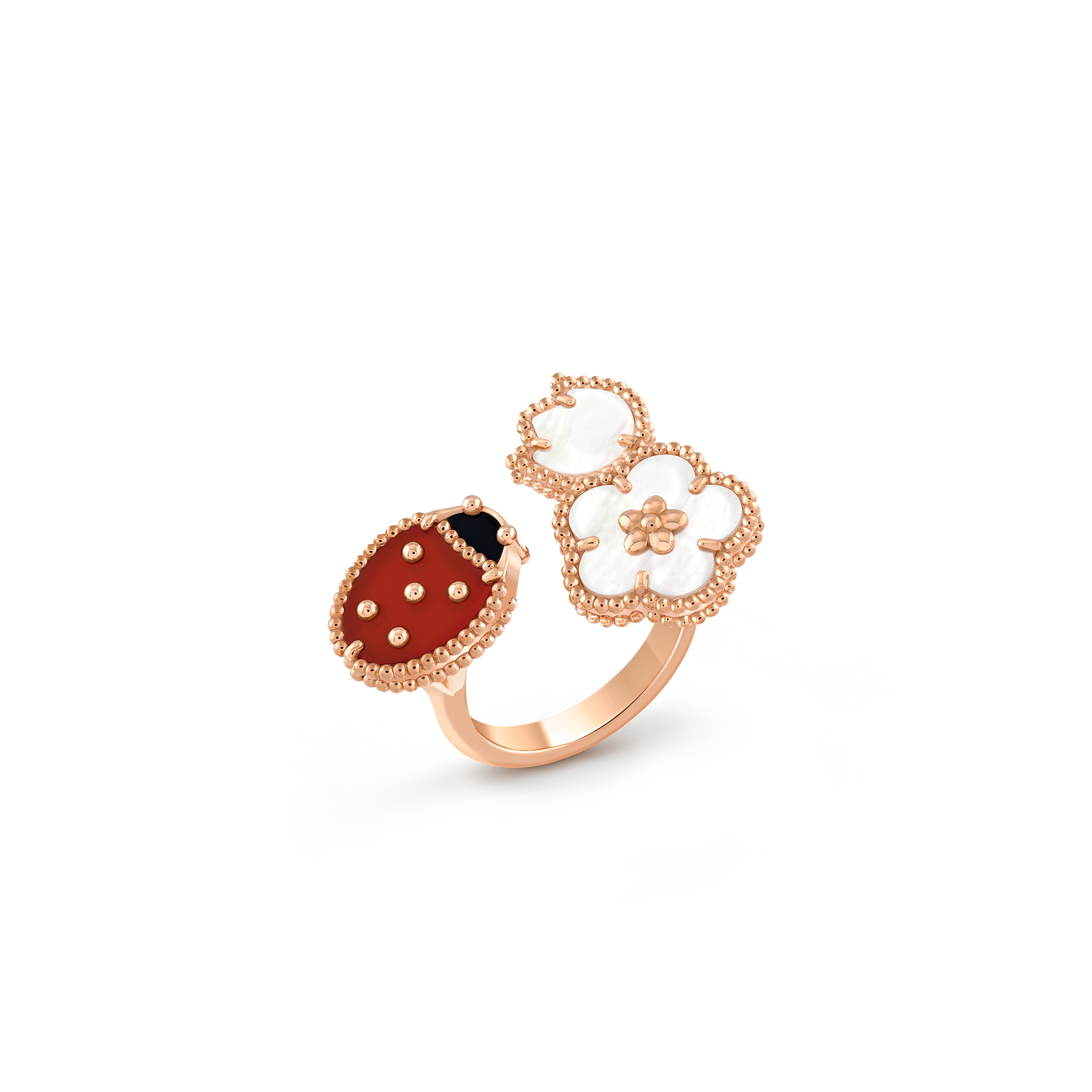 V*N CL*F arpels lucky spring between the finger ring vcarp9x300